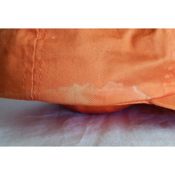 Vtg Saturday Night Fever Disco Hat Travolta Snapback Brow Flap Orange 70s USA - Picture 10 of 11